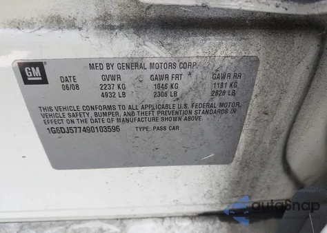 2009 Cadillac Cts from USA, damaged, VIN 1G6DJ577490103596